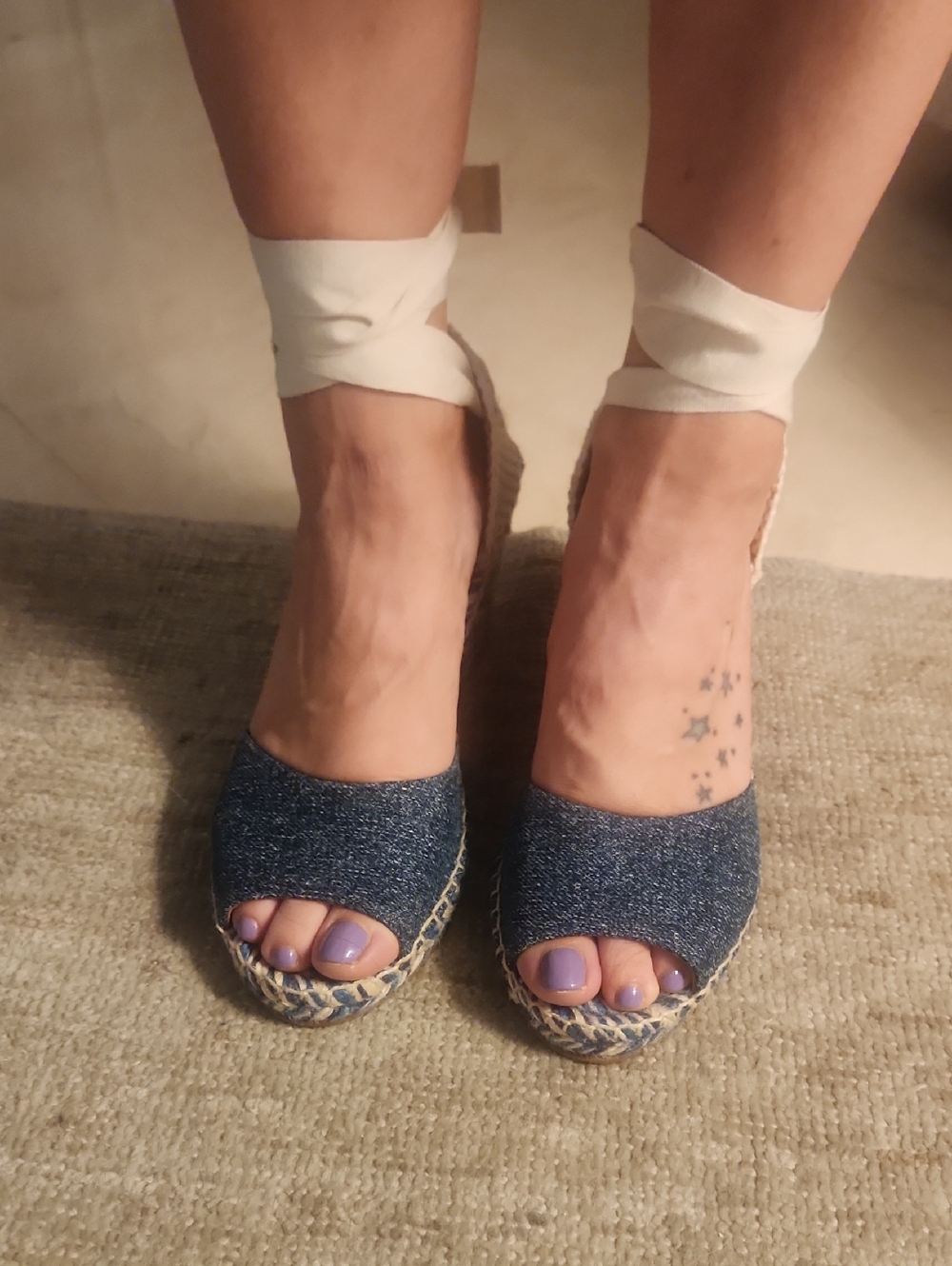 Chloe Piia Ankle Wrap Wedge Espadrille